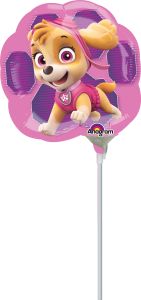 Paw Patrol Skye & Everest folijski balon na štapiću