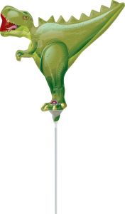 Mini T-Rex folijski balon na štapiću