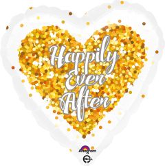 Standard Confetti Wedding Heart folijski balon