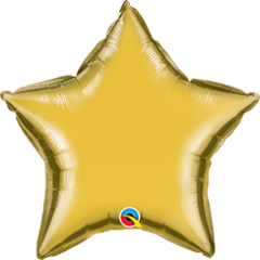 Mini Zvijezda folijski balon na štapiću 10cm - Gold