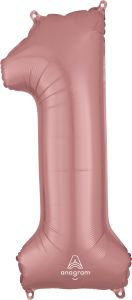Folijski balon broj 1 Rose Gold