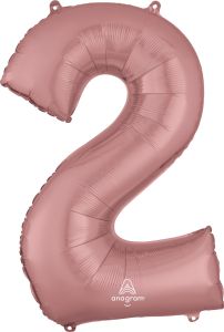 Folijski balon broj 2 Rose Gold