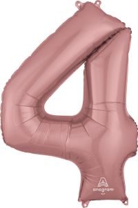 Folijski balon broj 4 Rose Gold