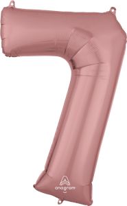 Folijski balon broj 7 Rose Gold