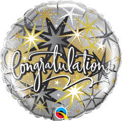 Standard Congratulation elegant blue silver folijski balon