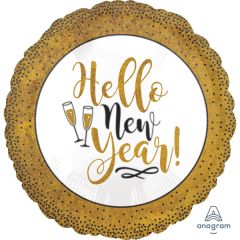 Gold Glitter New Year folijski balon