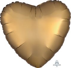 Standard srce Silk Lustre Gold folijski balon