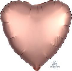 Standard srce Satin Luxe Rose Copper folijski balon