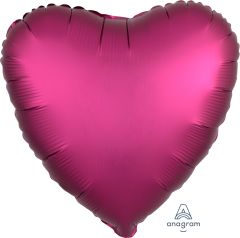 Standard srce Satin Luxe Pomegranate folijski balon
