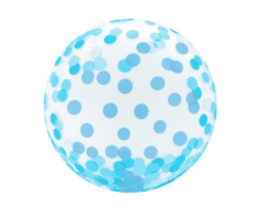 Crystal  blue dots, 18" pvc balon