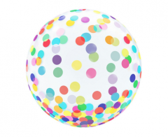 Crystal  Colourful dots, 18" pvc balon