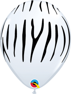 Lateks baloni 28cm Zebra Stripes