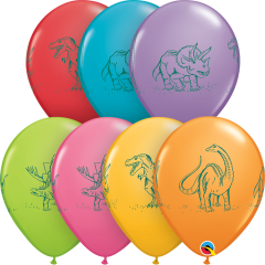 Lateks baloni 28cm Dinosaurs in Action Festive Ast 