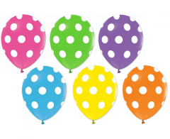 Latex baloni 30 cm Dots Pastel Colours assorted