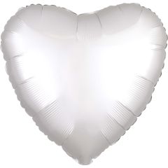 Standard srce Satin Luxe White folijski balon