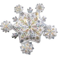 Maxi Shining Snow Cluster Holographic folijski balon
