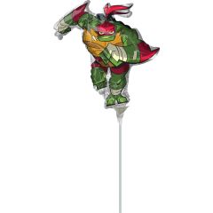 Mini  Rise Of The TMNT Raphael folijski balon na palčki