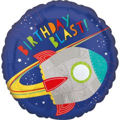Standard HX Blast off Birthday folijski balon