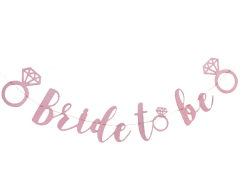 Bride to Be natpis Glitter Pink