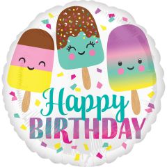 Standard Happy Ice Cream Birthday folijski balon