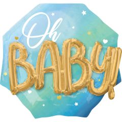 Maxi Multi Blue Baby Boy folijski balon