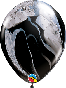 Lateks baloni 28cm Black & White Agate