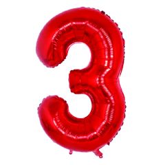 Folijski balon broj 3 Red