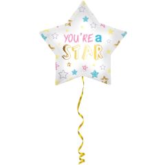 Standard You're a Star white folijski balon