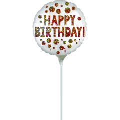 Mini Infused Birthday Sequins  folijski balon na štapiću