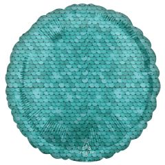 Standard Ocean Blue Sequins folijski balon