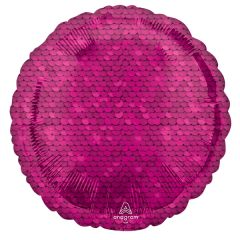 Standard Bright Pink Sequins folijski balon