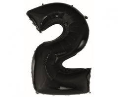 Folijski balon B&C broj 2 Black