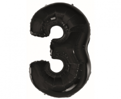 Folijski balon B&C broj 3 Black