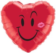 Standard Naughty Smile & A Kiss Heart folijski balon