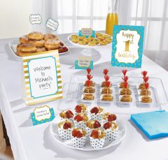 1st Birthday Blue & Gold set za dekoraciju