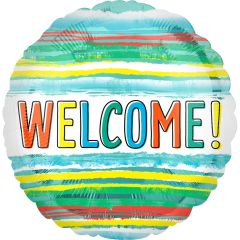 Standard Welcome Watercolor Stripe folijski balon