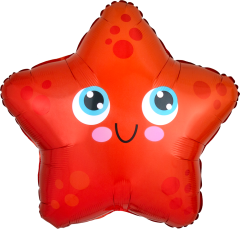 Standard Starfish Red folijski balon 