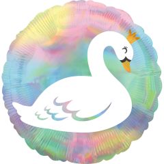 Standard Iridescent Pastel Swan folijski balon