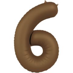 Folija balon broj 6 Chocolate Brown