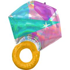 Maxi Iridescent Wedding Ring folijski balon