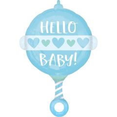 Standard Baby Boy Rattle folijski balon