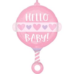 Standard Baby Girl Rattle folijski balon