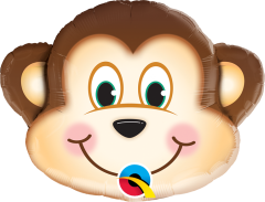 Mini Mischievous Monkey folijski balon na štapiću
