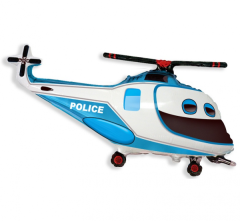 Maxi FX Police Helicopter blue folijski balon
