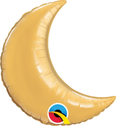 Mini Mjesec folijski balon na štapiću 22,5cm - Gold