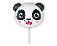 Mini Panda Head 14" FX  folijski balon na štapiću 