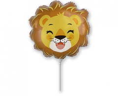Mini Lion Head 14" FX  folijski balon na štapiću 