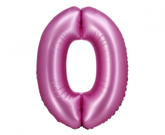 Folijski balon B&C broj 0 Satin Pink