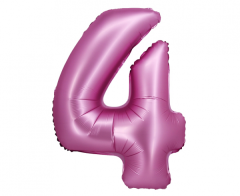 Folijski balon B&C broj 4 Satin Pink