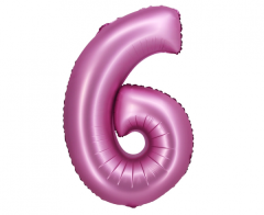 Folijski balon B&C broj 6 Satin Pink